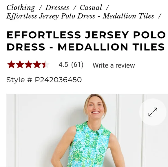 Talbots Polo Dress NWT - Picture 2 of 8